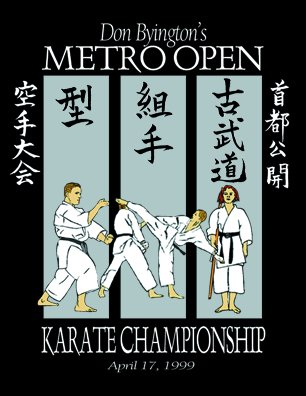 Metro Open Karate Championship design with Japanese Calligraphy by Eri Takase
