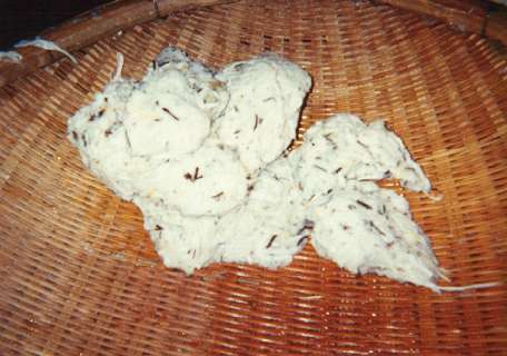 Kozo with bark and specks remaining