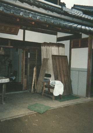 Ancient drying boards for Japanese paper