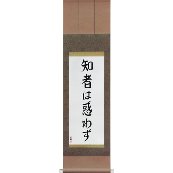 Japanese Scroll of The Wise Have No Delusions (chisha wa madowazu) — Calligraphy by Eri Takase