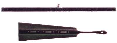 Two styles ofbunchin(paperweights) that hold the t