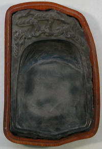 Hand-carved Natural Stone 5 3/8" W x 8 1/2" HThis 