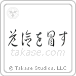 Take Risks (危険を冒す) in Cursive style Japanese calligraphy by Eri Takase