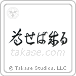 Try and You Will Succeed (為せば成る) in Cursive style Japanese calligraphy by Eri Takase