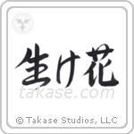 Flower Arrangement (生け花) in Design style Japanese calligraphy by Eri Takase