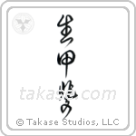 Reason For Being (生甲斐) in Cursive style Japanese calligraphy by Eri Takase