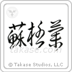 Scotland (蘇格蘭) in Cursive style Japanese calligraphy by Eri Takase