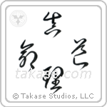 John 14-6 The Way, The Truth, The Life (道真理命) in Design style Japanese calligraphy by Eri Takase